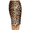 Leopard Texture Skirt Midi