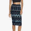 Black Blue Skirt Midi