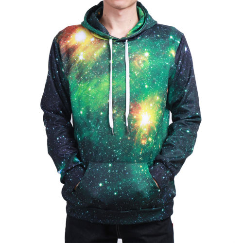 Women Men Galaxy Space 3D Print Jumper Sweatshirt Hooded Hoodie Pullover Tops