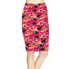 Red Flowers Skirt Midi