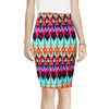 Green Red Skirt Midi