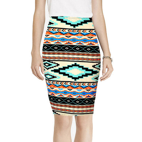 White Black Skirt Midi