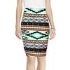 White Black Skirt Midi