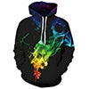 Men Women 3d Print Galaxy Space Hoodie Casual Pocket Hip Hop Hooded Sweatshirt large