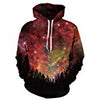 HelloTem Unisex 3d Printed Big Pockets Drawstring Hoodie Sweatshirt (C154, S/M)