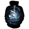 Men Women 3d Print Galaxy Space Hoodie Casual Pocket Hip Hop Hooded Sweatshirt large
