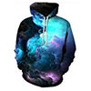 Men Women 3d Print Galaxy Space Hoodie Casual Pocket Hip Hop Hooded Sweatshirt large