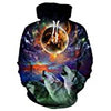 Men Women 3d Print Galaxy Space Hoodie Casual Pocket Hip Hop Hooded Sweatshirt large