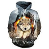 Men Women 3d Print Galaxy Space Hoodie Casual Pocket Hip Hop Hooded Sweatshirt large