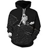 HelloTem Unisex 3d Printed Big Pockets Drawstring Hoodie Sweatshirt (C154, S/M)