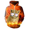 Men Women 3d Print Galaxy Space Hoodie Casual Pocket Hip Hop Hooded Sweatshirt large