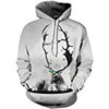 HelloTem Unisex 3d Printed Big Pockets Drawstring Hoodie Sweatshirt (C154, S/M)