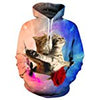Men Women 3d Print Galaxy Space Hoodie Casual Pocket Hip Hop Hooded Sweatshirt large