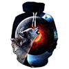 Men Women 3d Print Galaxy Space Hoodie Casual Pocket Hip Hop Hooded Sweatshirt large