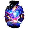Men Women 3d Print Galaxy Space Hoodie Casual Pocket Hip Hop Hooded Sweatshirt large