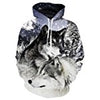 Men Women 3d Print Galaxy Space Hoodie Casual Pocket Hip Hop Hooded Sweatshirt large