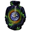 Men Women 3d Print Galaxy Space Hoodie Casual Pocket Hip Hop Hooded Sweatshirt large