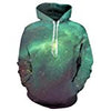 Men Women 3d Print Galaxy Space Hoodie Casual Pocket Hip Hop Hooded Sweatshirt large