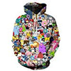 HelloTem Unisex 3d Printed Big Pockets Drawstring Hoodie Sweatshirt (C154, S/M)
