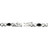 7.2ct TGW Genuine Black Sapphire & Diamond Accent Infinity Bracelet in Brass